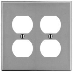 Hubbell P82GY Wiring Device-Kellems Wallplate, 2-Gangs