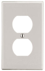 Hubbell Wiring Device-Kellems P8LA Wallplate, 1-Gang, Duplex, Light Almond