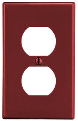 Hubbell P8R Wallplate, 1-G, 1) Duplex, Red