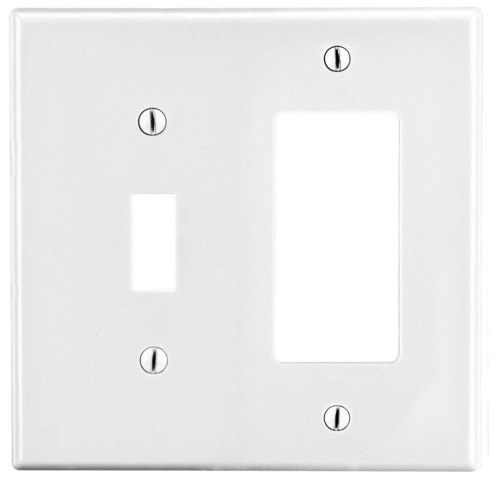 Hubbell PJ126W Wallplate, M-Size, 2-G,