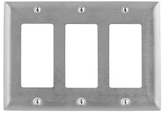 Hubbell SS263 WALLPLATE, 3-G, GFCI, SS