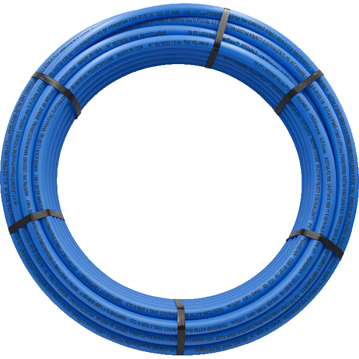 Legend 500-34-100B PEX Tubing PE-RT Coil 3/4 Inch x 100 Feet Blue