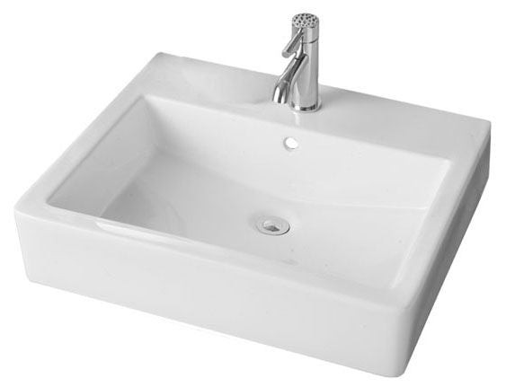 ICERA L-8200.01 Box Vessel Bathroom Sink Deck Mount Rectangle in Rectangle