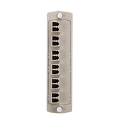 Leviton 5F100-2IL SDX Precision Molded Plate 62.5 125um Multimode OM1 Duplex LC 12 Fibers Zirconia Ceramic Sleeve Beige