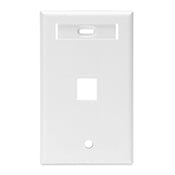 Leviton 42080-1WS Quickport Gang Socket Faceplate 2-3/4 Inch