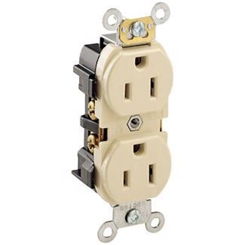 Leviton 5252-I Heavy-Duty Industrial Specification Grade Duplex Receptacle 15A 125V NEMA 5-15R