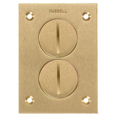 Hubbell S3625 HUB BRASS DUPLEX SCREW COVER