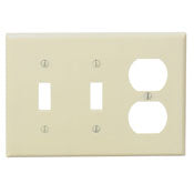 Leviton 86021 Wallplate Combination 3 Thermoset Ivory