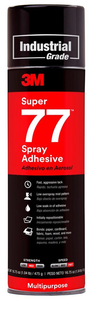 3M 7000000931 Spray Adhesive, 24 fl-oz Container Aerosol Can, Clear