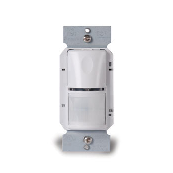 Legrand WS-301-W WattStopper PIR Wall Switch Occupancy Sensor, 120/277V, White Optional Neutral