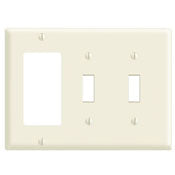 Leviton 80421 wallplate combination 3 thermoset brown