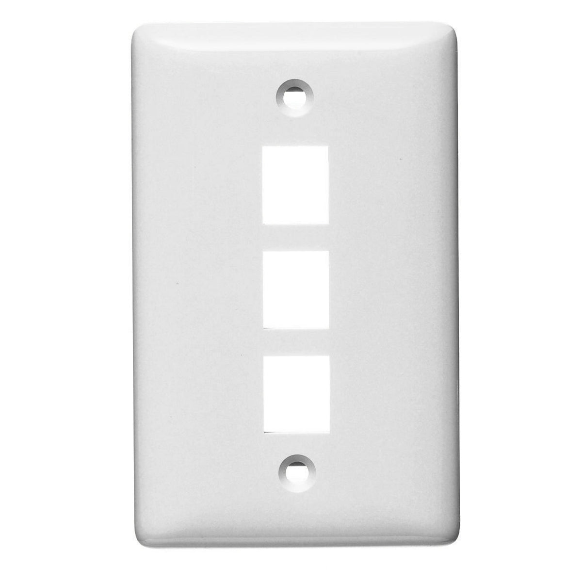 Hubbell NSP13W HUBBELL PLATE, WALL, LABEL-LESS, 1-G, 3-PORT, WH