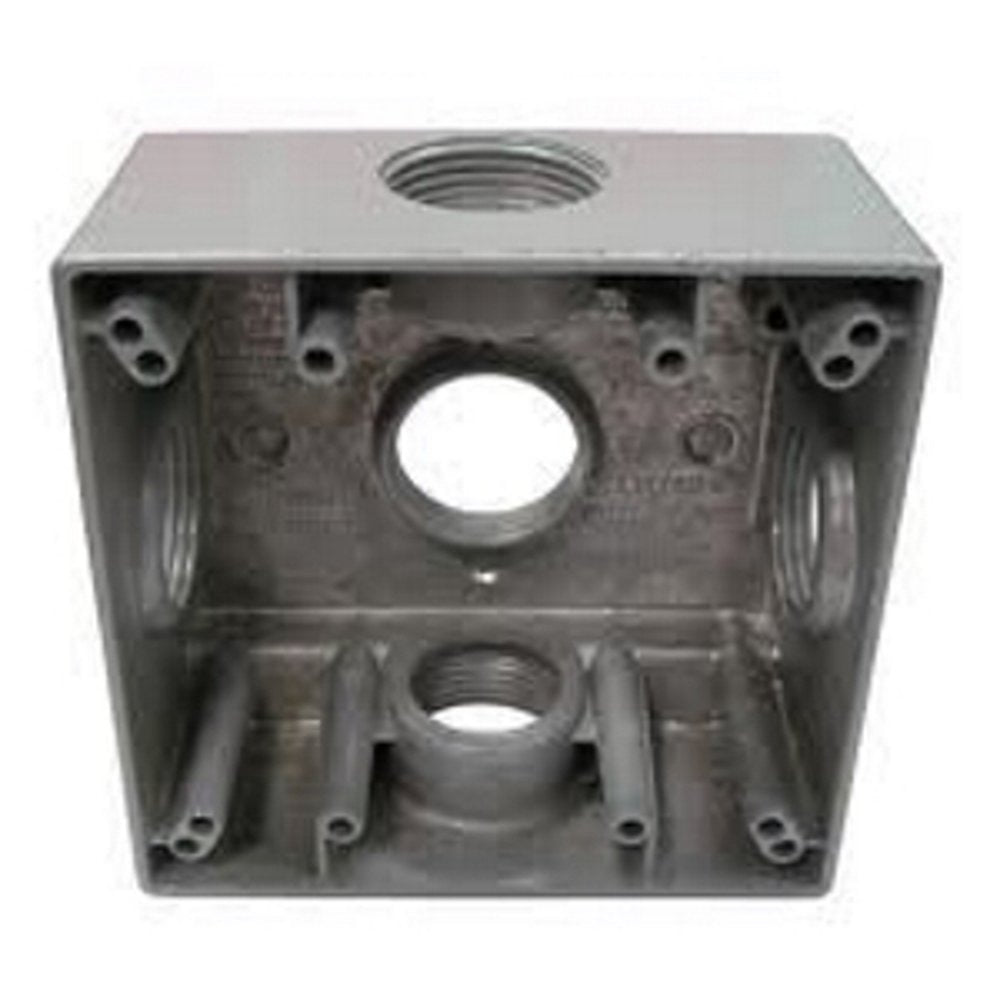 MULBERRY METAL PRODUCTS Mulberry Metal Products 30254 Weatherproof Box 2-Gang 5-Outlet 3/4-In Hub