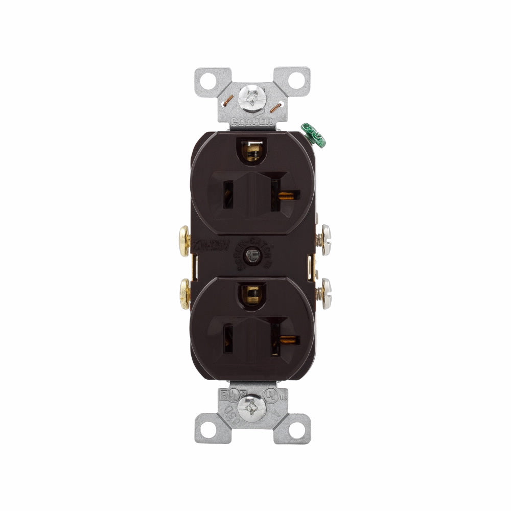 EATON CR20B CWD BROWN DUPLEX RCTP SIDE WIRED 20A125V 5-20R