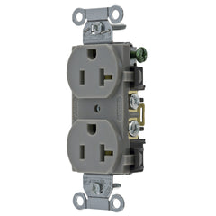 Hubbell BR20GRY BR20 Grounding Screw Mount Straight Blade Receptacle 20A 125V