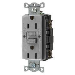 Hubbell GFWRST15GY GFCI Receptacle 15A Self-Test Weather-Resistant