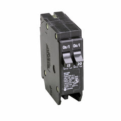 EATON BD1520 Type BD Duplex Circuit Breaker, 120 VAC, (1) 15 A, (1) 20 A, 10 kA Interrupt, 1 Poles