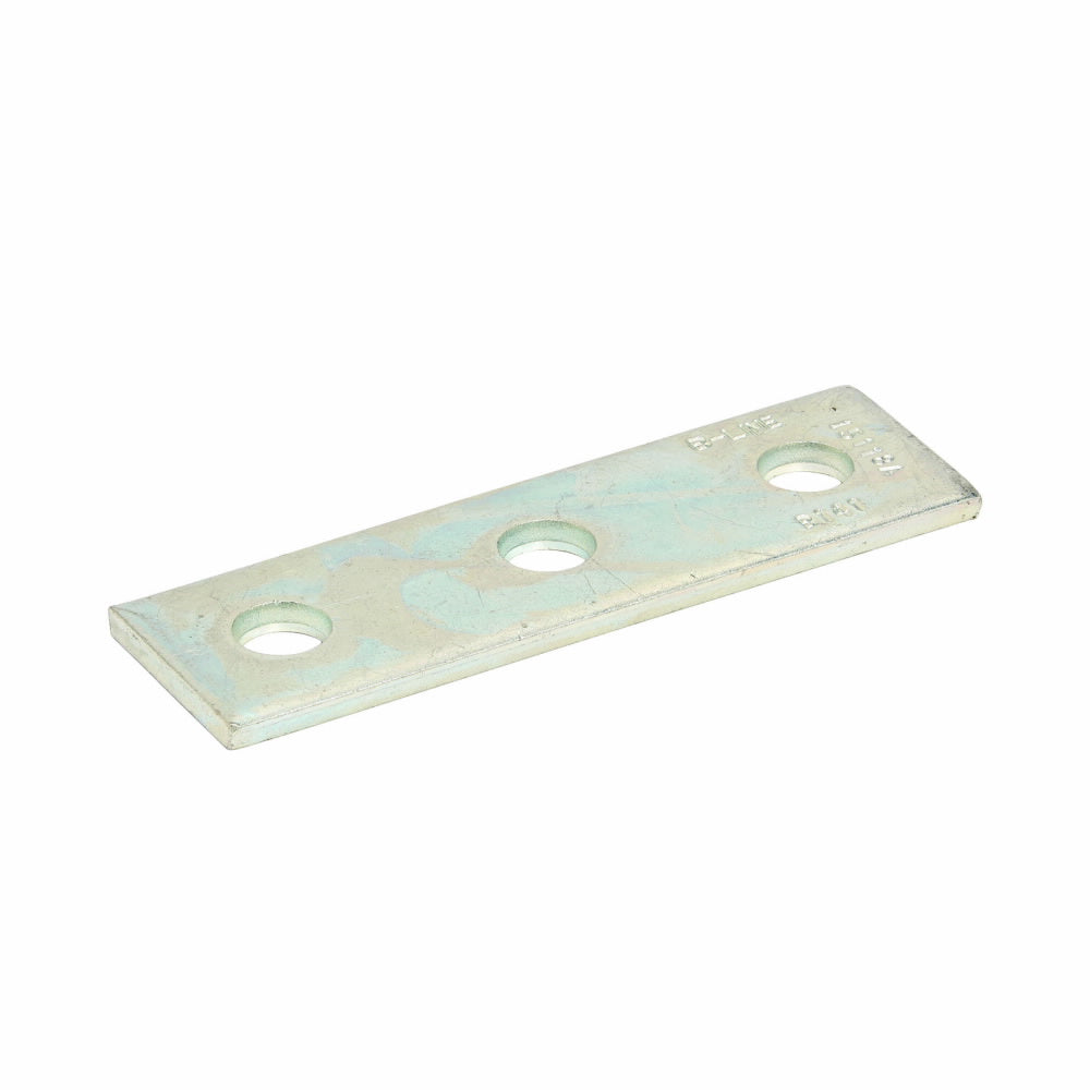 B-Line B141ZN Flat Splice Plate, 3 Holes, 5-3/8 In Length x 1-5/8 In Width x 1/4 In Thickness