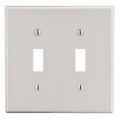 Hubbell P2LA Wiring Device-Kellems Wallplate Non-Metallic Standard 2 Gangs 4.63 in L x 4.69 in W