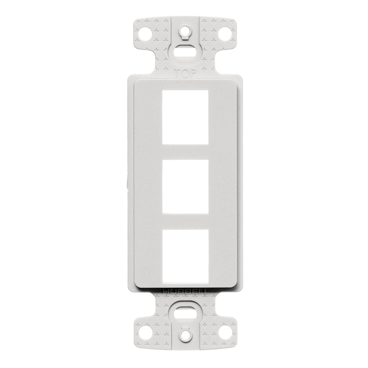 Hubbell NS613W Decorator Frame 3 Port White