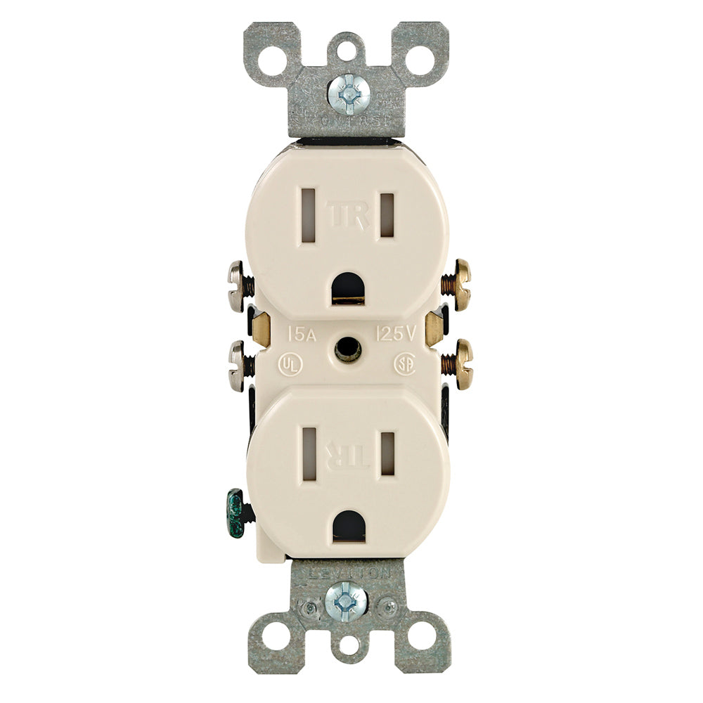 Leviton T5320-T 15 Amp 125 Volt Duplex Receptacle Tamper Resistant