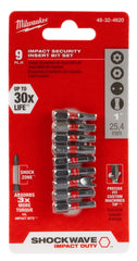 Milwaukee 48-32-4620 SHOCKWAVE Impact Security Insert Bit Set 9 Pieces