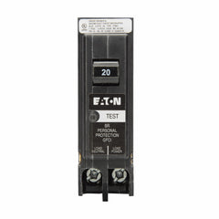 EATON BRP120GF Type BR Ground Fault Circuit Breaker, Plug-on Neutral, 120 VAC, 20 Amp, 10 kAIC, 1-Pole