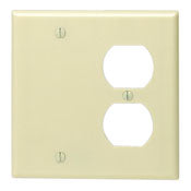 Leviton 86008 Wallplate Combination 2 Thermoset Ivory