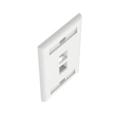 Panduit NK2FWHY NetKey 2-Port Faceplate with Label Pocket, White