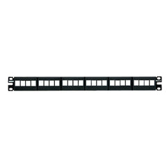 Panduit NKFP24Y NetKey 24-Port Patch Panel, 1 RU, BL