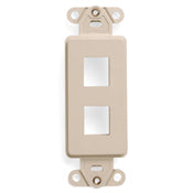 Leviton 41642-I Decora Multimedia Insert 2 Ports Flush Mount Ivory