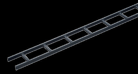 Hoffman LSS12BLK Ladder Rack Straight Section St/BK