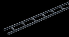 Hoffman LSS12BLK Ladder Rack Straight Section St/BK