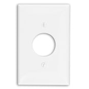 Leviton PJ7-I 1-Gang Single Receptacle Wallplate Midway Size Ivory