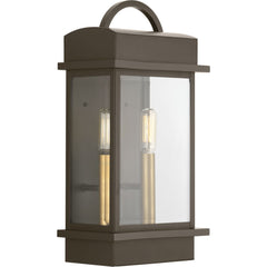 Hubbell P560002-020 Progress Santee 2-60W Cand Wall Lantern Brown