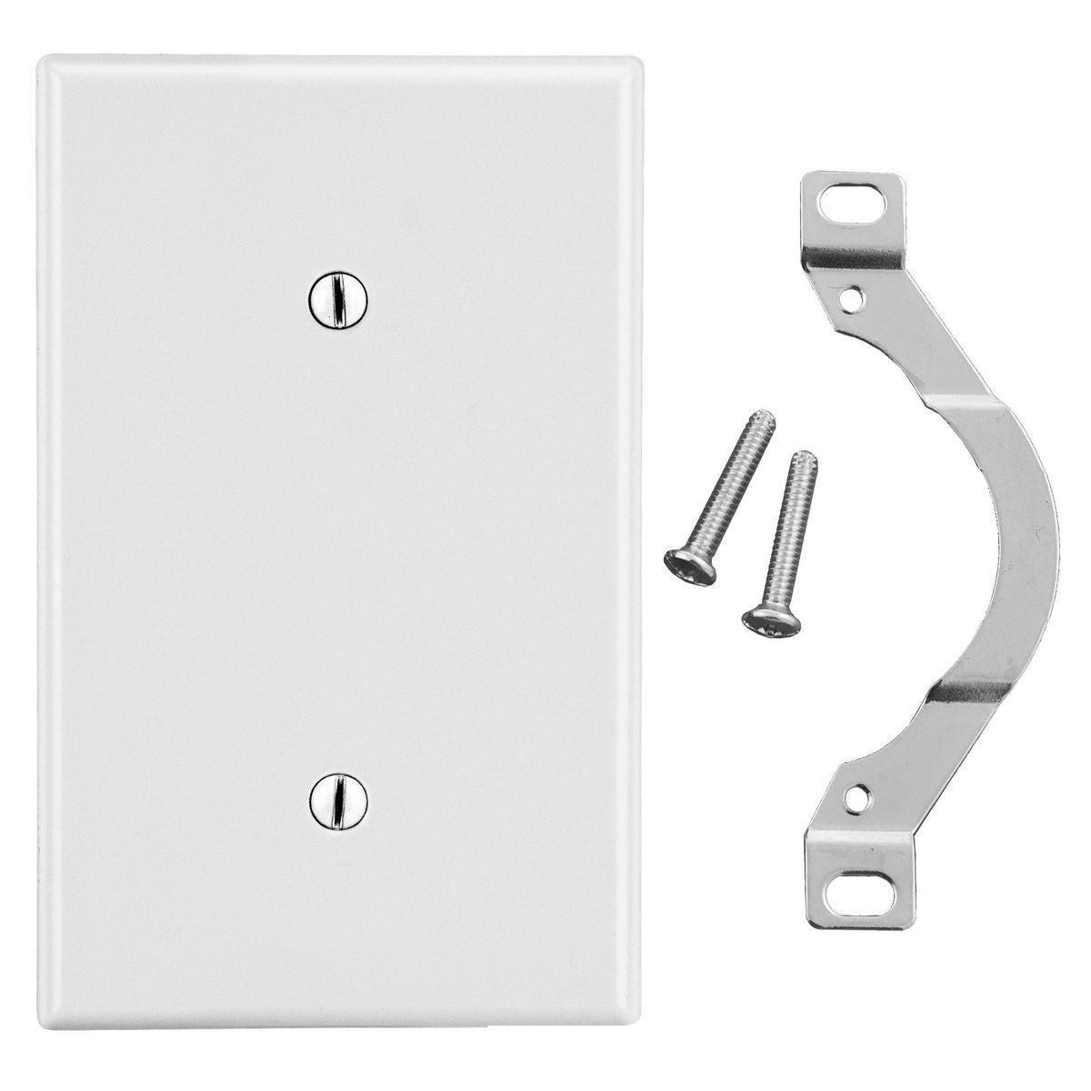 Hubbell P14W Wallplate 1-G Strap Mt Blank WH