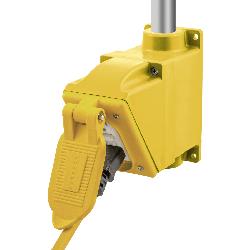 Hubbell HBL60CM55 Wiring Device-Kellems Watertight Ang Adapter, Yellow