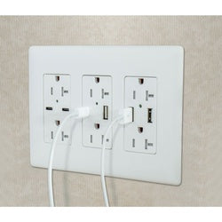 Hubbell USB20A5W USB Charger Receptacle 20A 125V