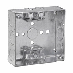 Crouse-Hinds TP454 Square Outlet Box 22 cu-in (1-1/2 Inch Depth) 4 Inch Knockouts