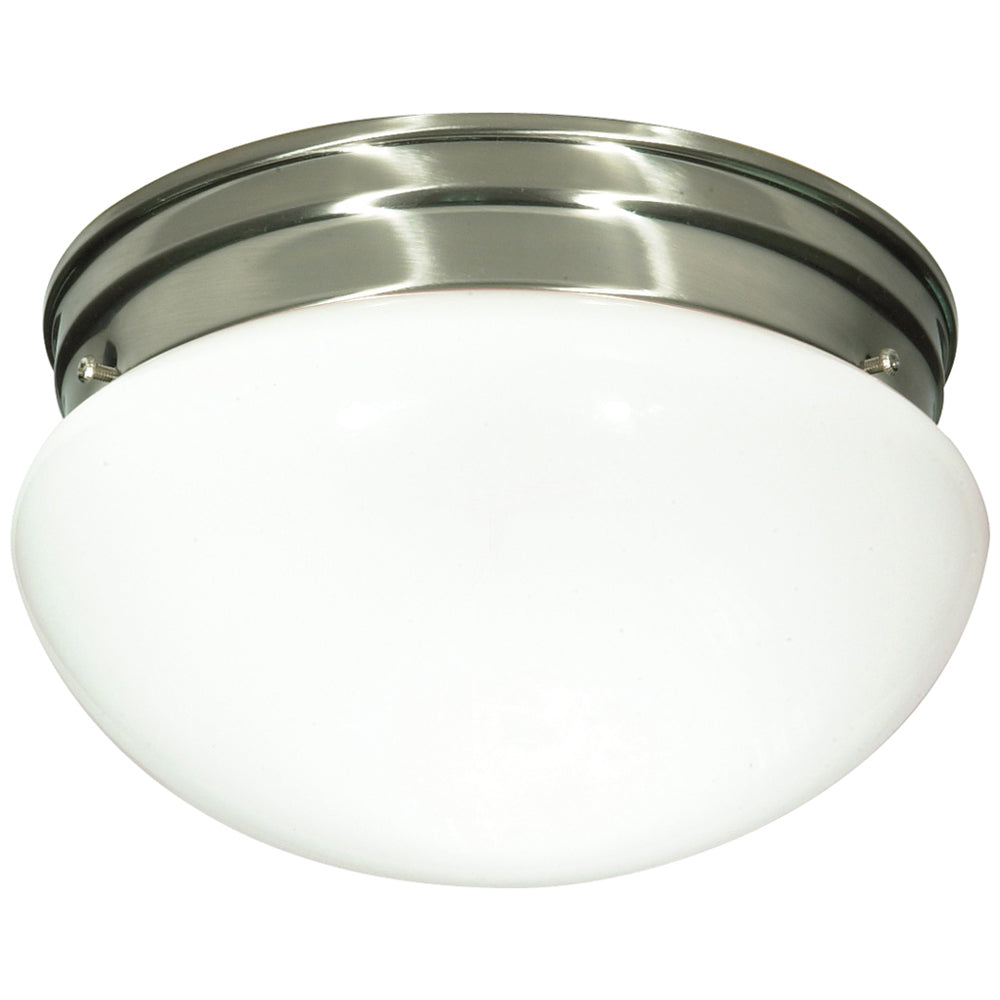 SATCO 76/603 2 Light 10in Flush Mount Brushed Nickel