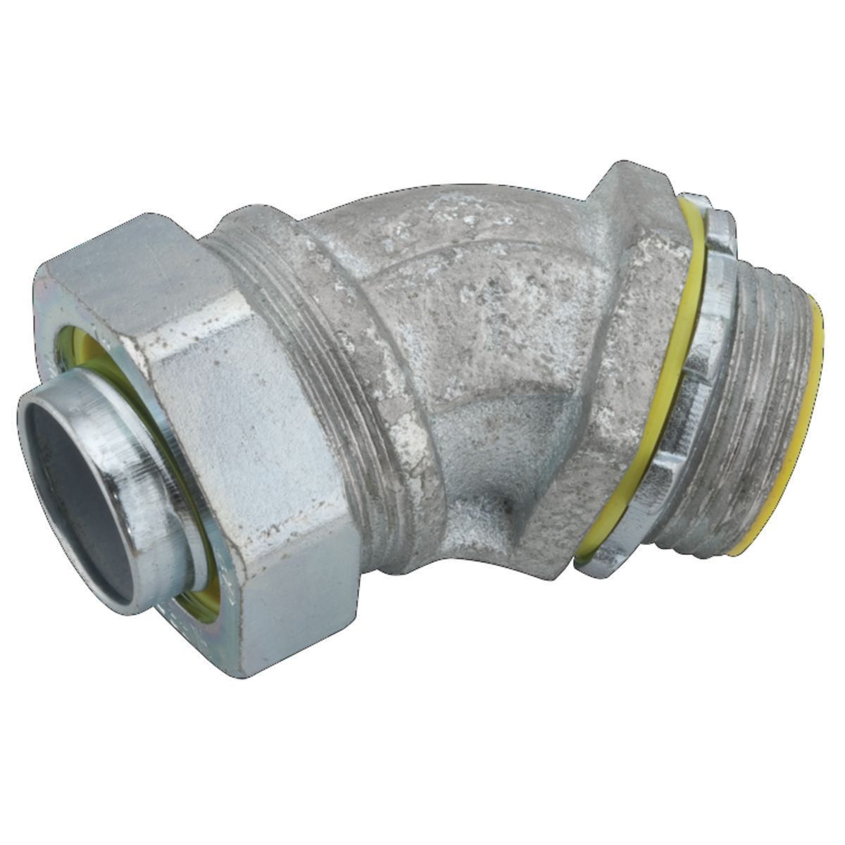 Hubbell 3563 RACO Liquidtight Connector Insulated 3/4 in Steel 45 deg