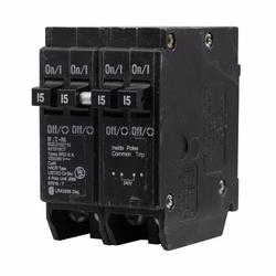 EATON BQC220220 Type BQC Quadplex Circuit Breaker, 120/240 VAC, (2) 20 A, 10 kA Interrupt, 4 Poles