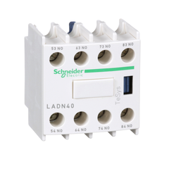 Schneider Electric LADN40 Square D 690 VAC 10 Amp 8-Pole 4NO Front Mount Screw Clamp Terminal Contactor Auxiliary Contact