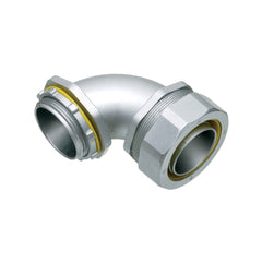 Arlington LT90150 Form B Straight Connector With 1-1/2 in Knockout, 1-1/2 in Trade, 90 deg, Die Cast Zinc