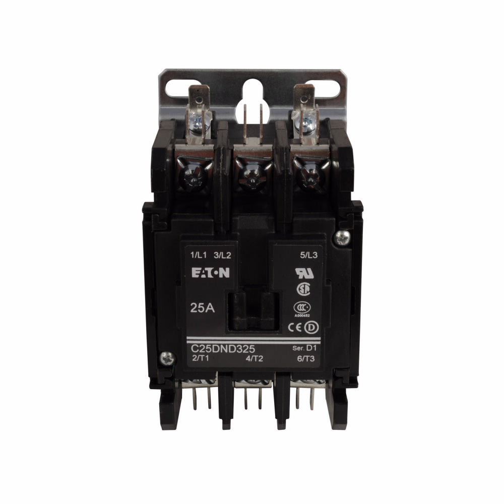 Eaton C25DND340A Definite Purpose Contactor 110-120 VAC 40A 3-Pole Non-Reversing