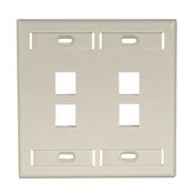 Leviton 42080-4IP QuickPort 4-Port Faceplate