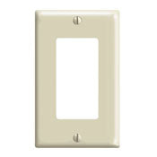 Leviton 80401-I 1-Gang Decora Wallplate Standard Size Thermoset Ivory