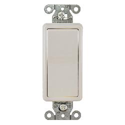 HUBBELL DS120W SWITCH, DECO SER, SP, 20A 120/277V, WH