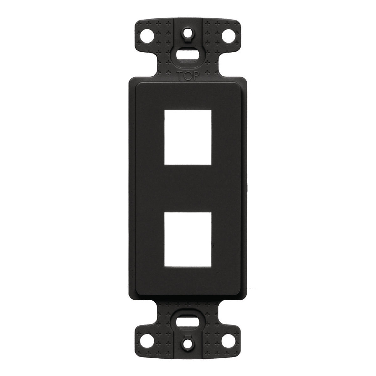 Hubbell NS612BK HUB Plate, Decorator Keystone Frame, 2 Port, Black