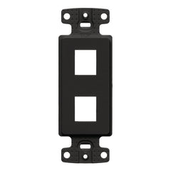 Hubbell NS612BK HUB Plate, Decorator Keystone Frame, 2 Port, Black